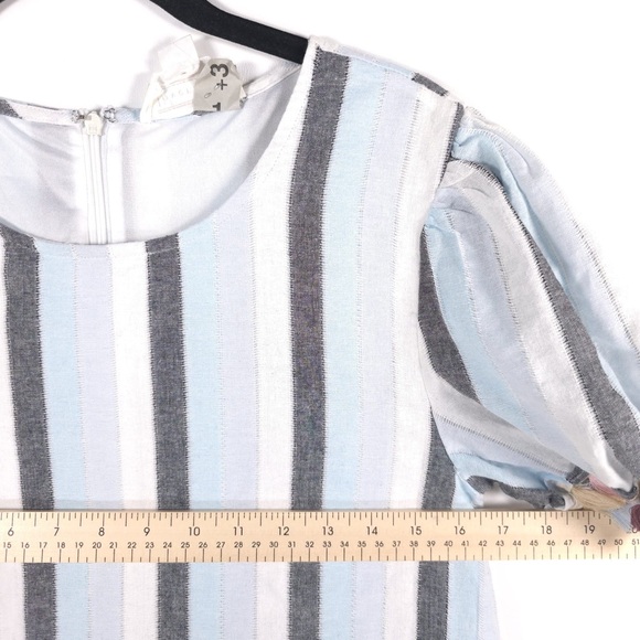 Loveriche Mini Dress Flare Striped Tassels Ruffled Hem Cotton LD42842 SMALL - Picture 4 of 14